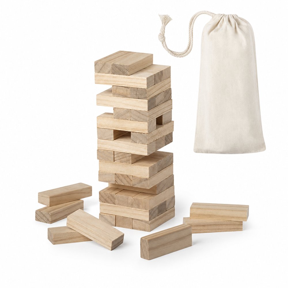 Jenga Game Towers im bedruckten Beutel
