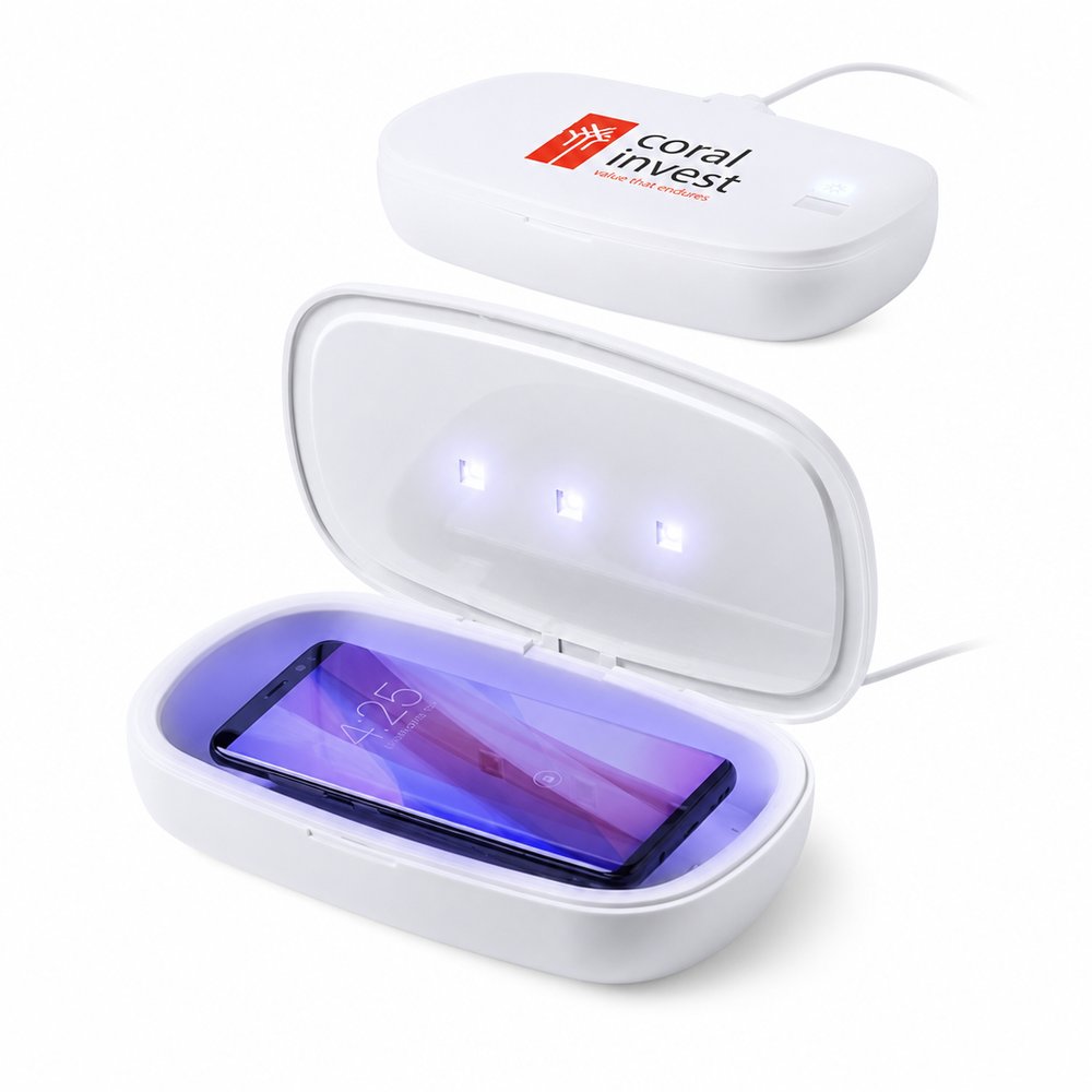 Personalisierte UV-C-Sterilisationsbox für Smartphones und Technik