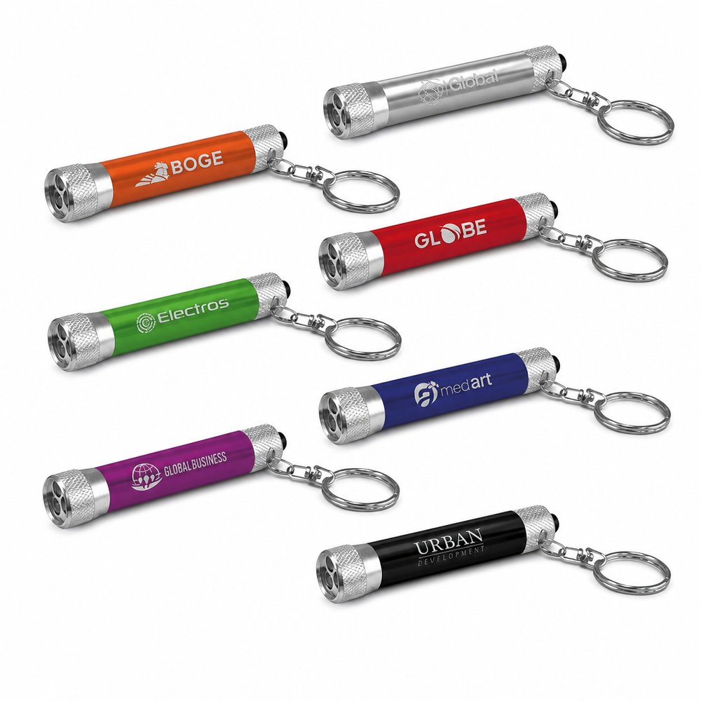 Orbit 3-LED Aluminium-Taschenlampen-Schlüsselanhänger