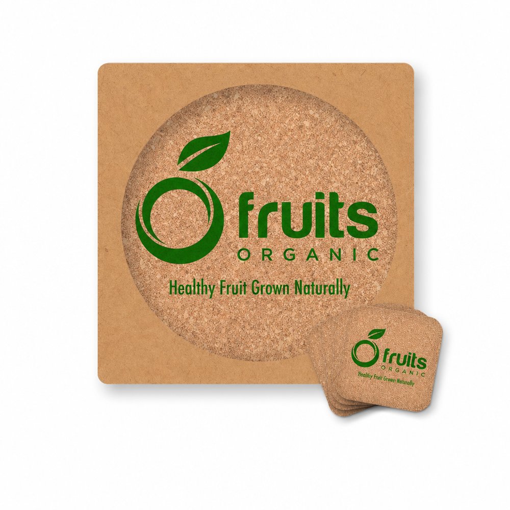 Cork Coaster Sets - Quadratisch (4 Stück)