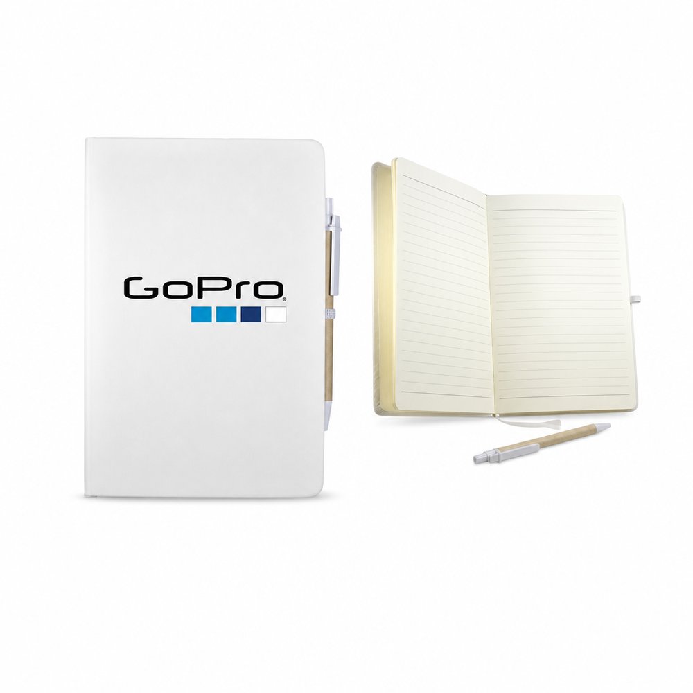 EcoPop A5 Notizbuch aus recyceltem Karton mit Stift
