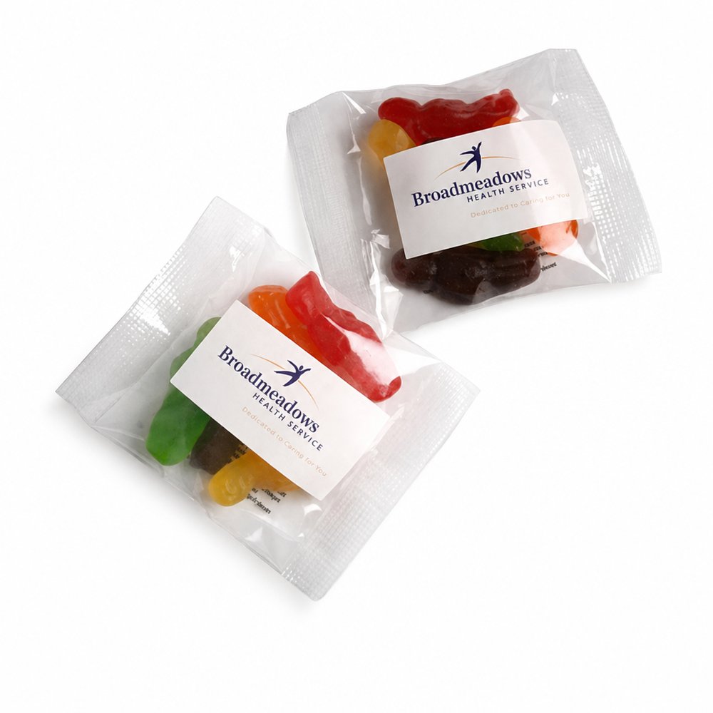 Branded Jelly Baby Bags 20g — Custom Sticker