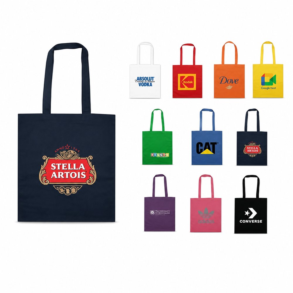 Farbige Marken-Baumwoll-Kaliko-Taschen (140 g / m²)