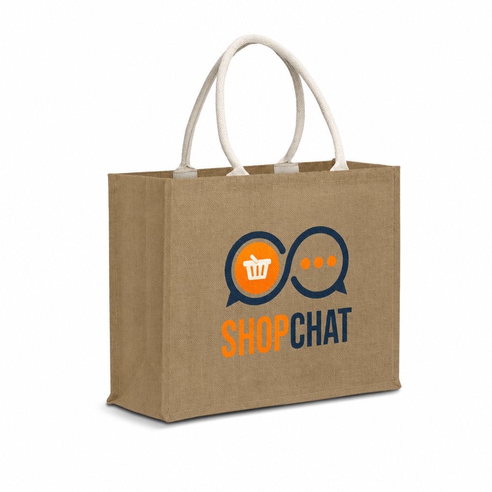 Tote Bags aus Stärke mit natürlichen Jutegriffen (27L)