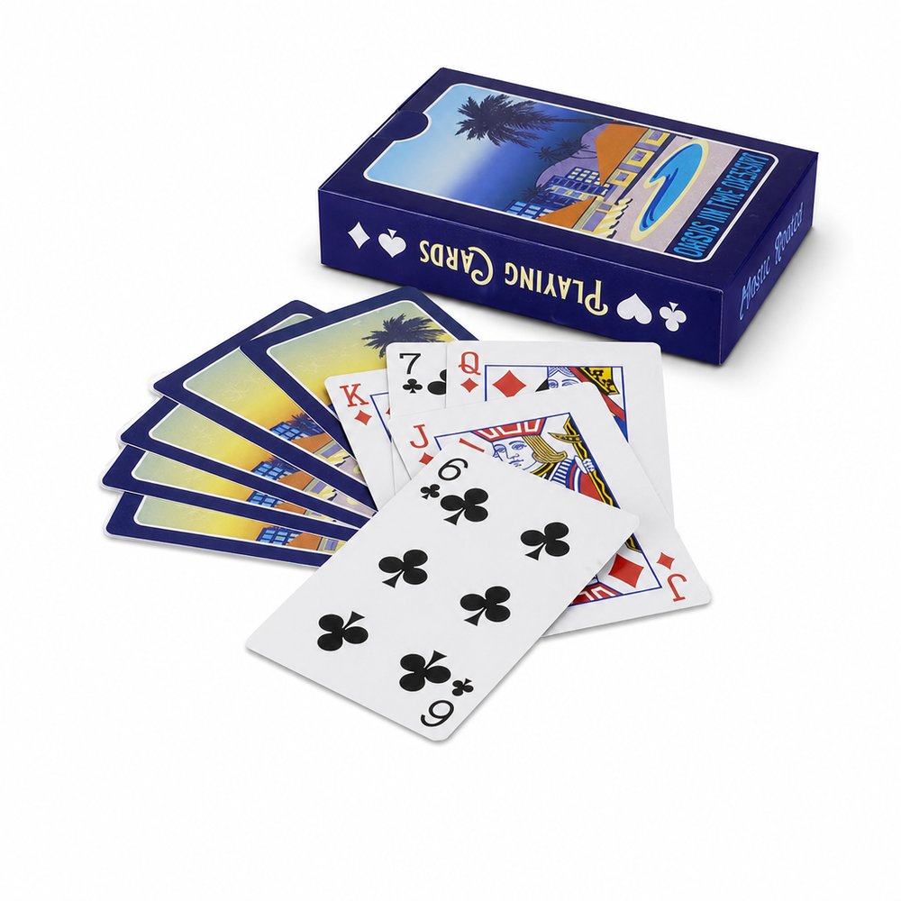 Strapazierfähige Papierspielkarten mit Kartonetui