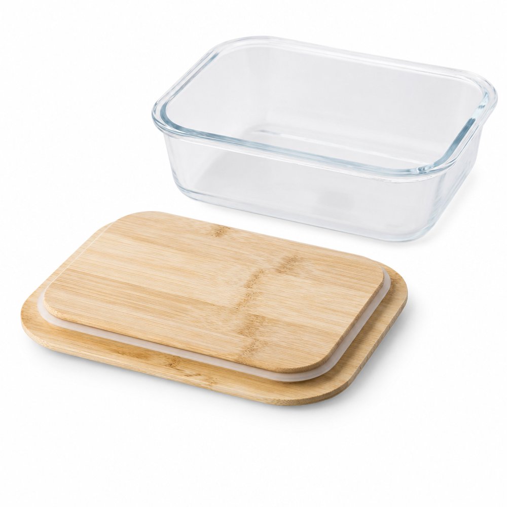 Bambus-Deckel Glas Lunch-Boxen