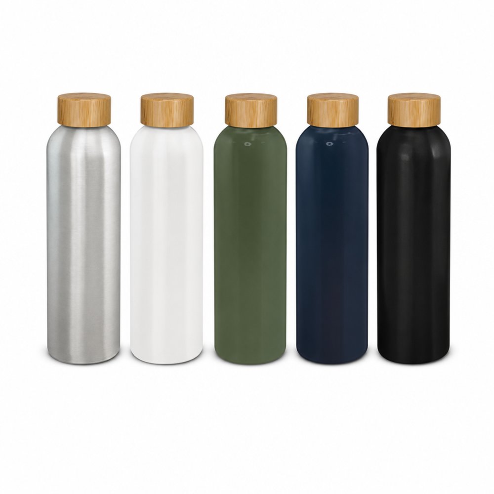 Aluminiumflasche Bambusdeckel (600ml)
