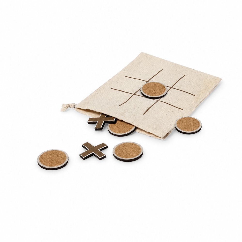 Spielset aus Kork und Baumwolle (O&X)