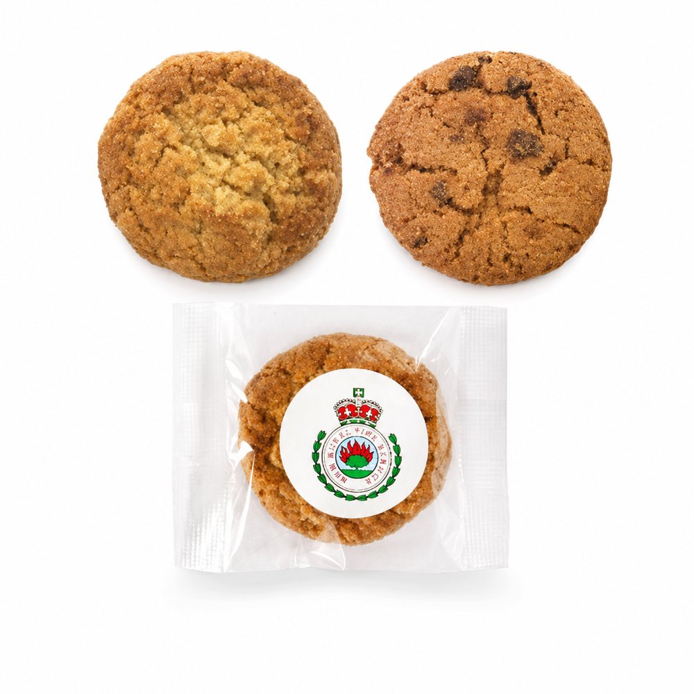 Branded ANZAC & Chocolate Chip Biscuits in Cello Bags