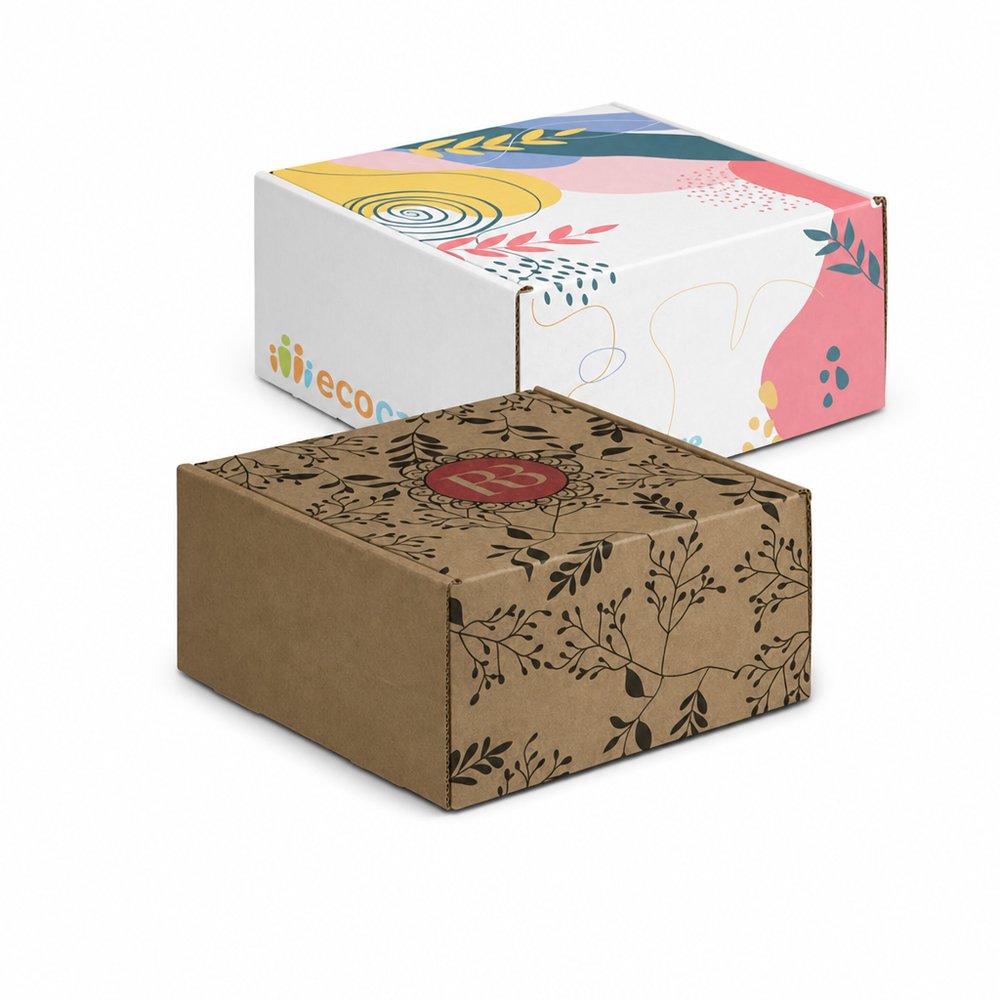 Gestanzte Box mit verschließbarem Deckel (167x167x83mm)