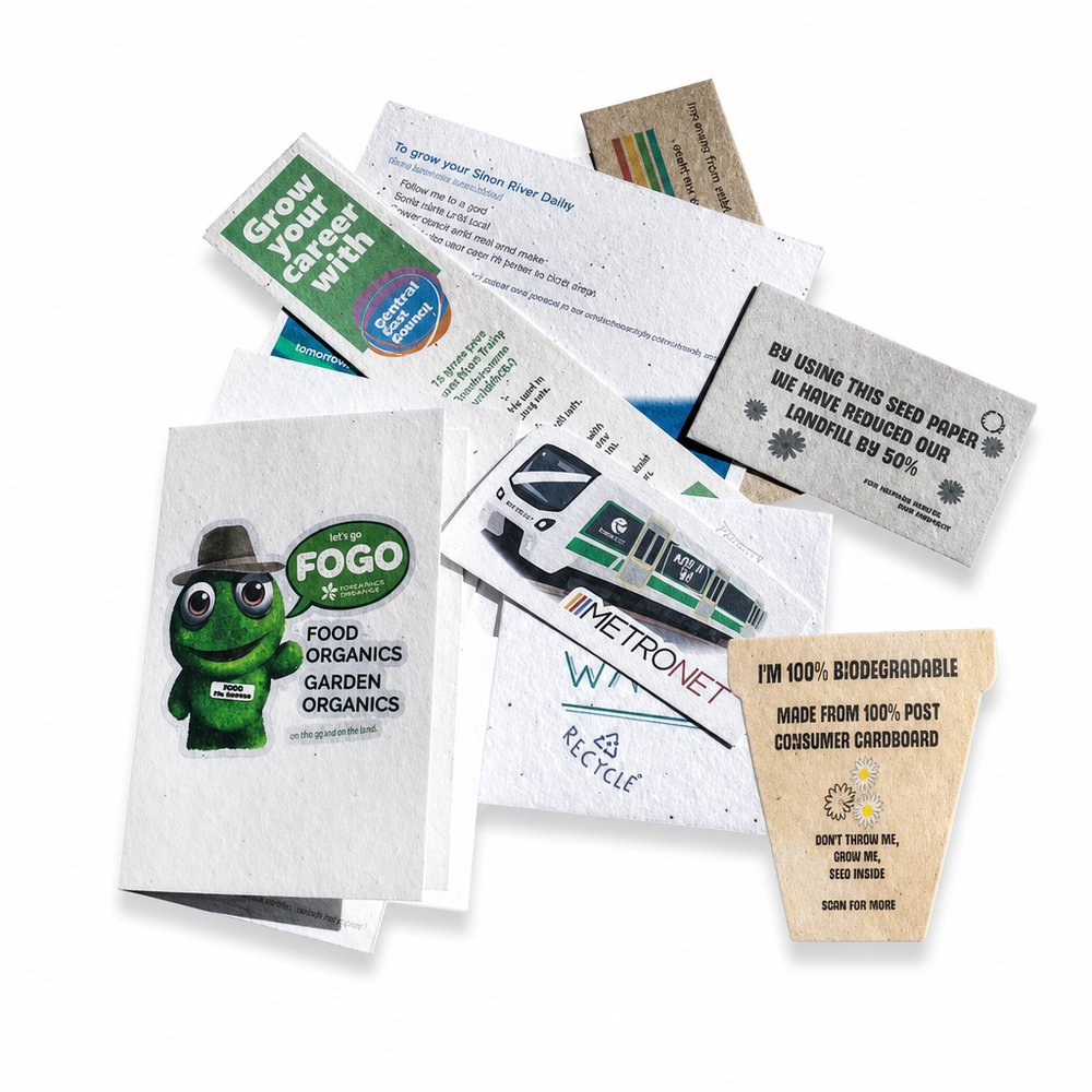 Seeded Paper Cards — Plantable, Custom Printed