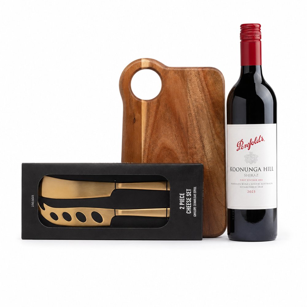 Wein- und Käsebrett-Geschenksets