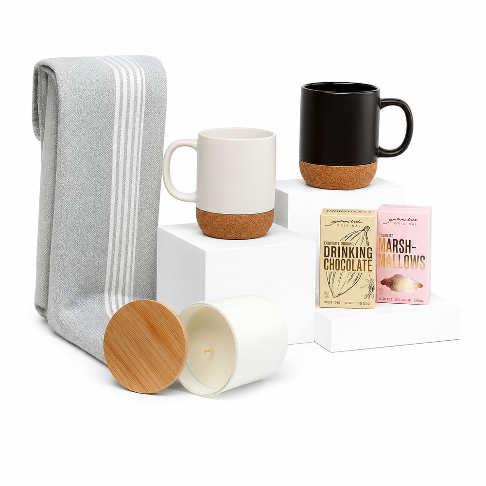Tassen- und Kerzen-Geschenksets