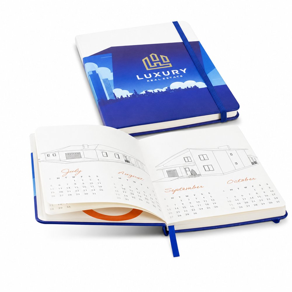 Hardcover-Notizbücher in Vollfarbe (ca. A5)