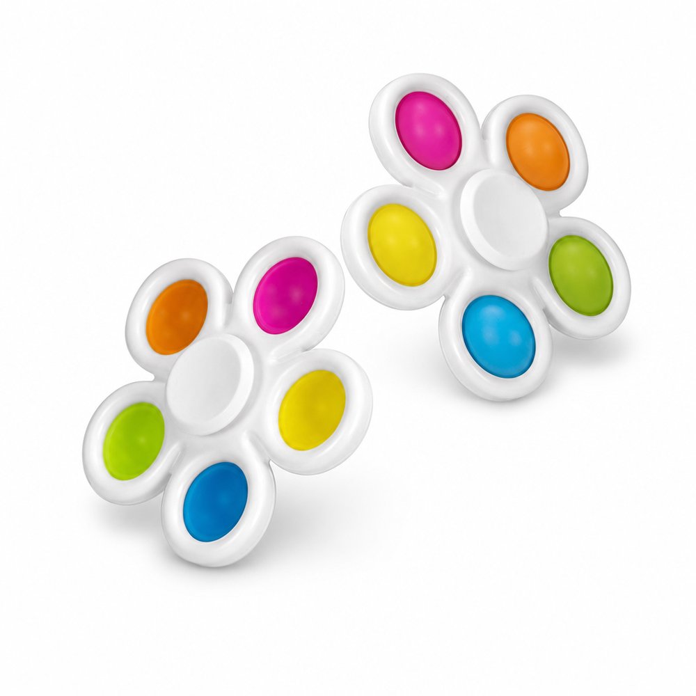 Pop-Fidget-Spinner (2-in-1 Spinner & Popper, Silikon)