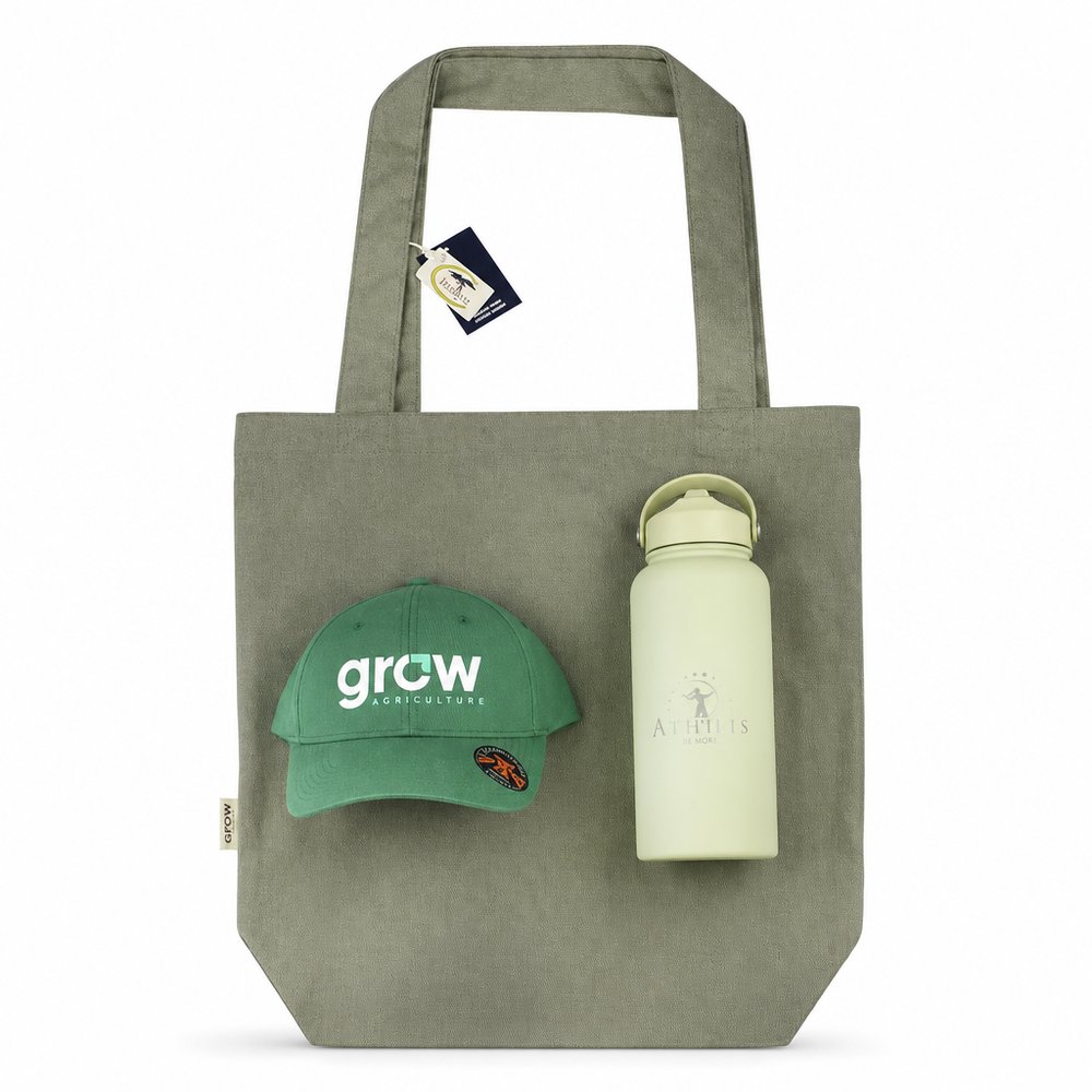 Nachhaltige Sommer-Geschenksets (Tasche, Flasche & Cap)