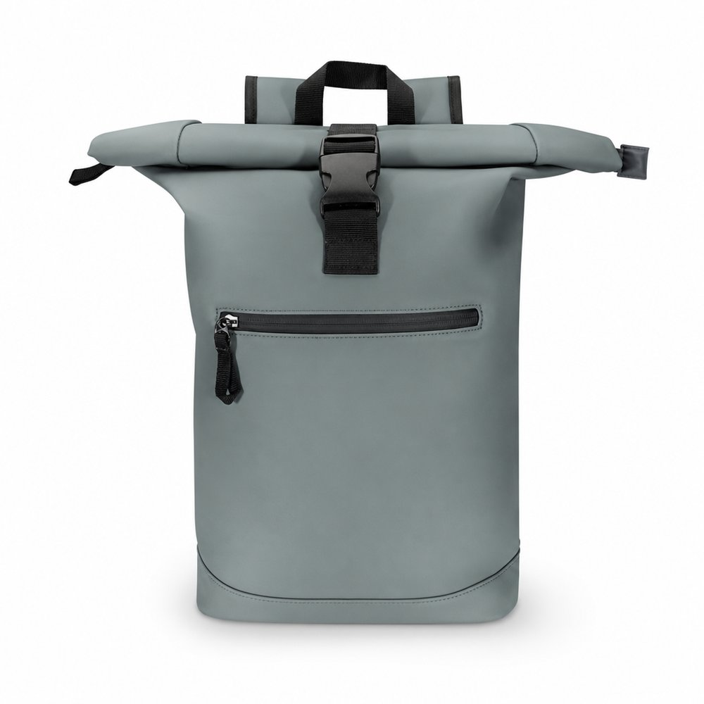 Roll-Top Laptop-Rucksäcke (18L, Recyceltes PU-Leder)