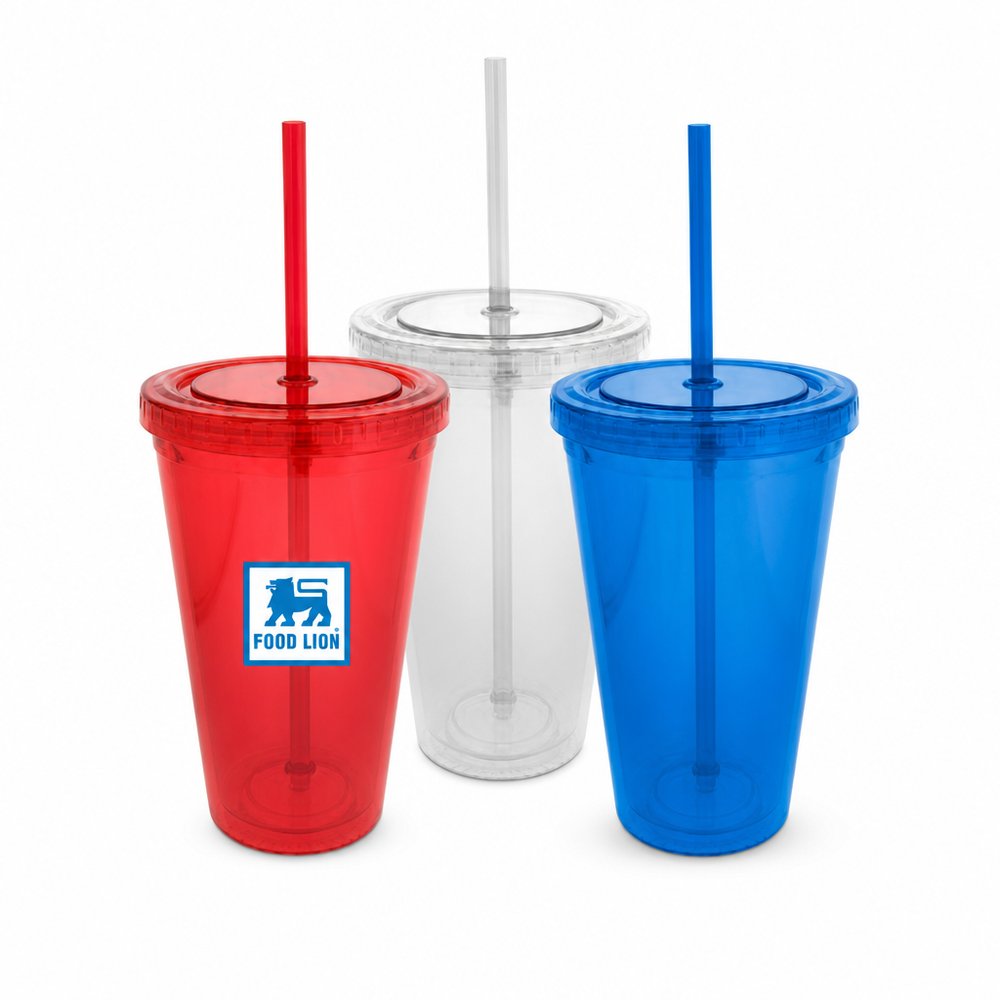 Klassischer doppelwandiger Acryl-Trinkbecher - 473ml