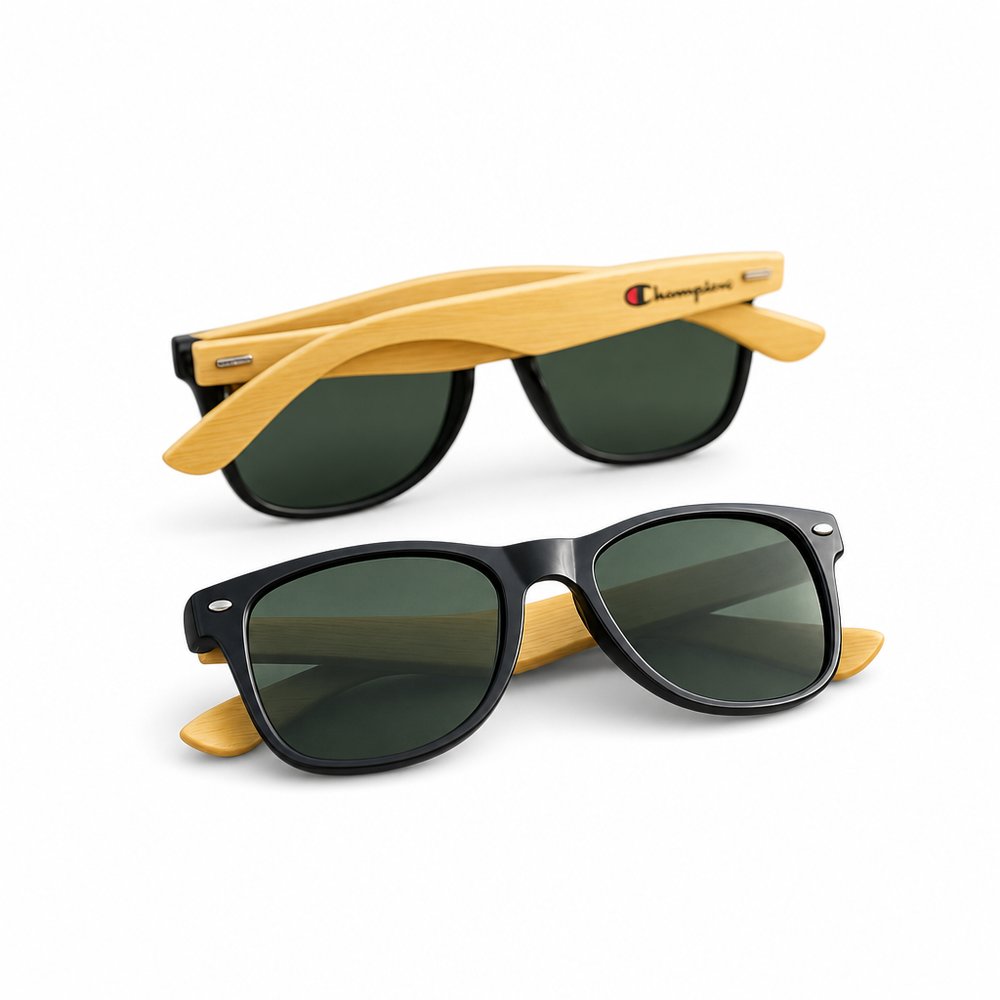 Sonnenbrille mit Bambusbügeln und Tönung