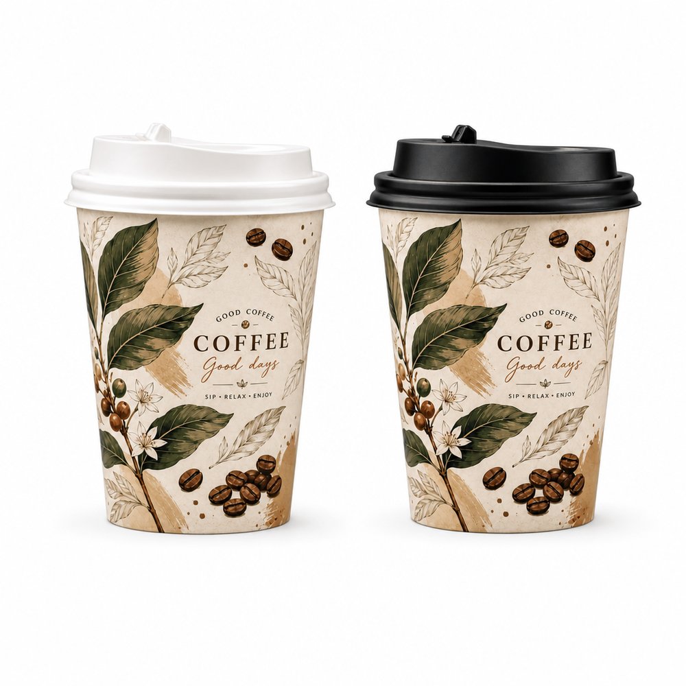 Einwandiger Pappbecher 250ml mit Druck