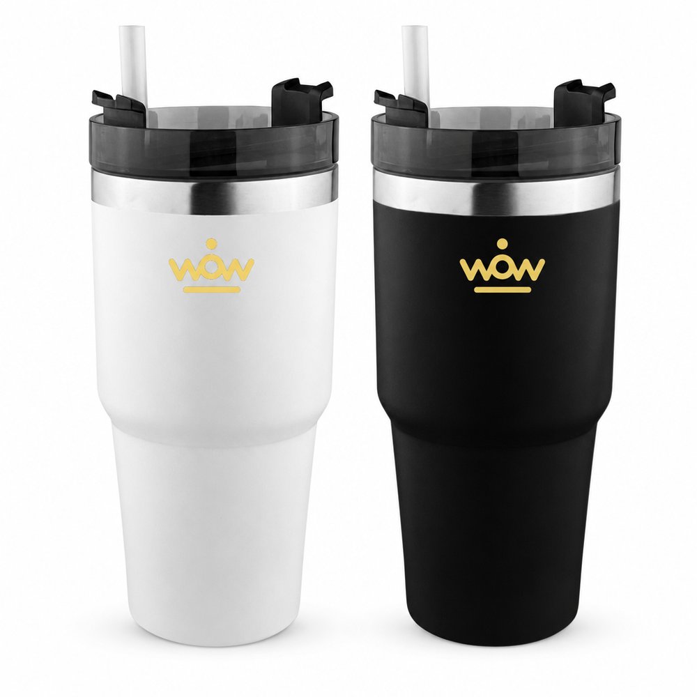 Equity Vakuum-Tumbler 600 ml mit Strohhalm