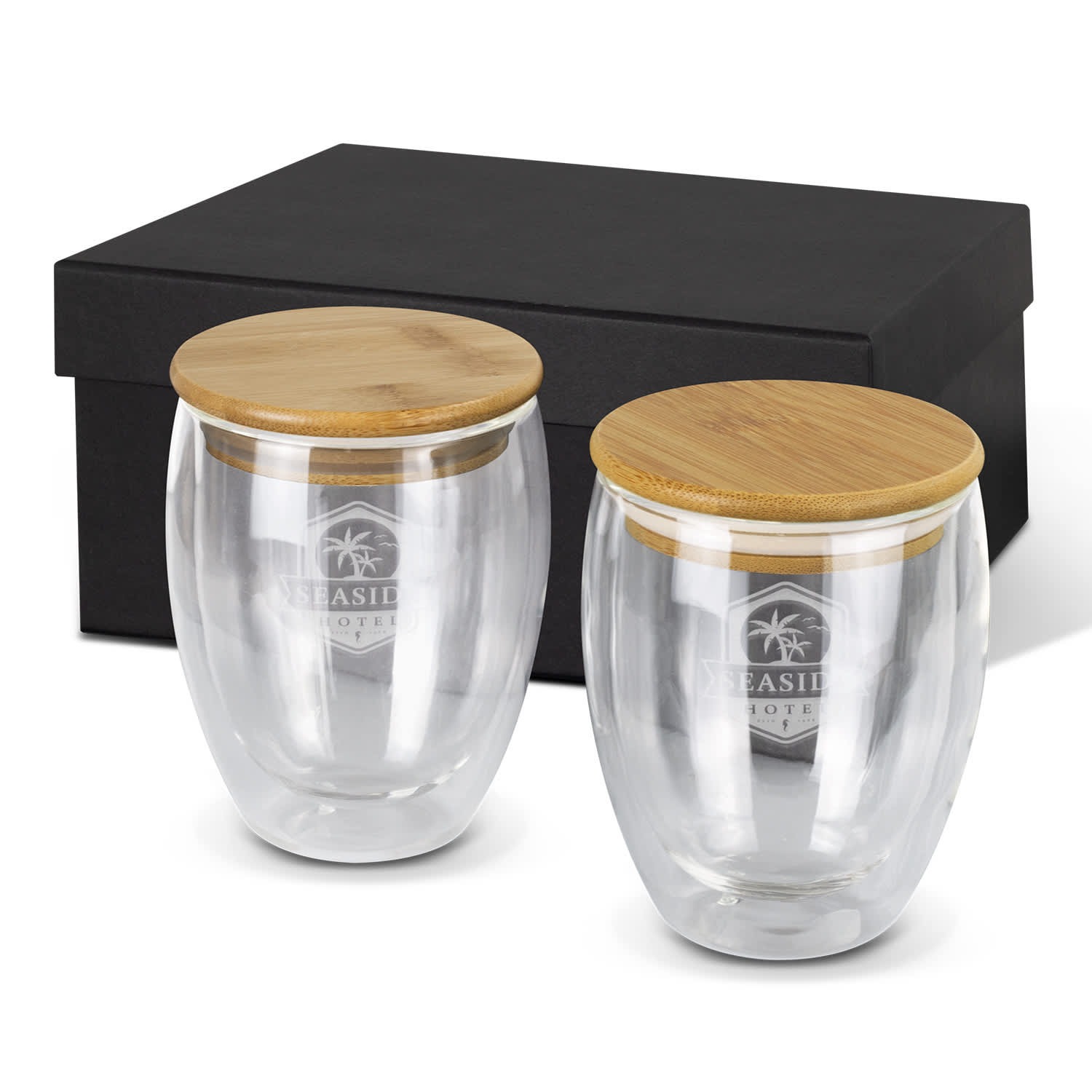 Azzurra Glas-Set mit Bambusdeckel