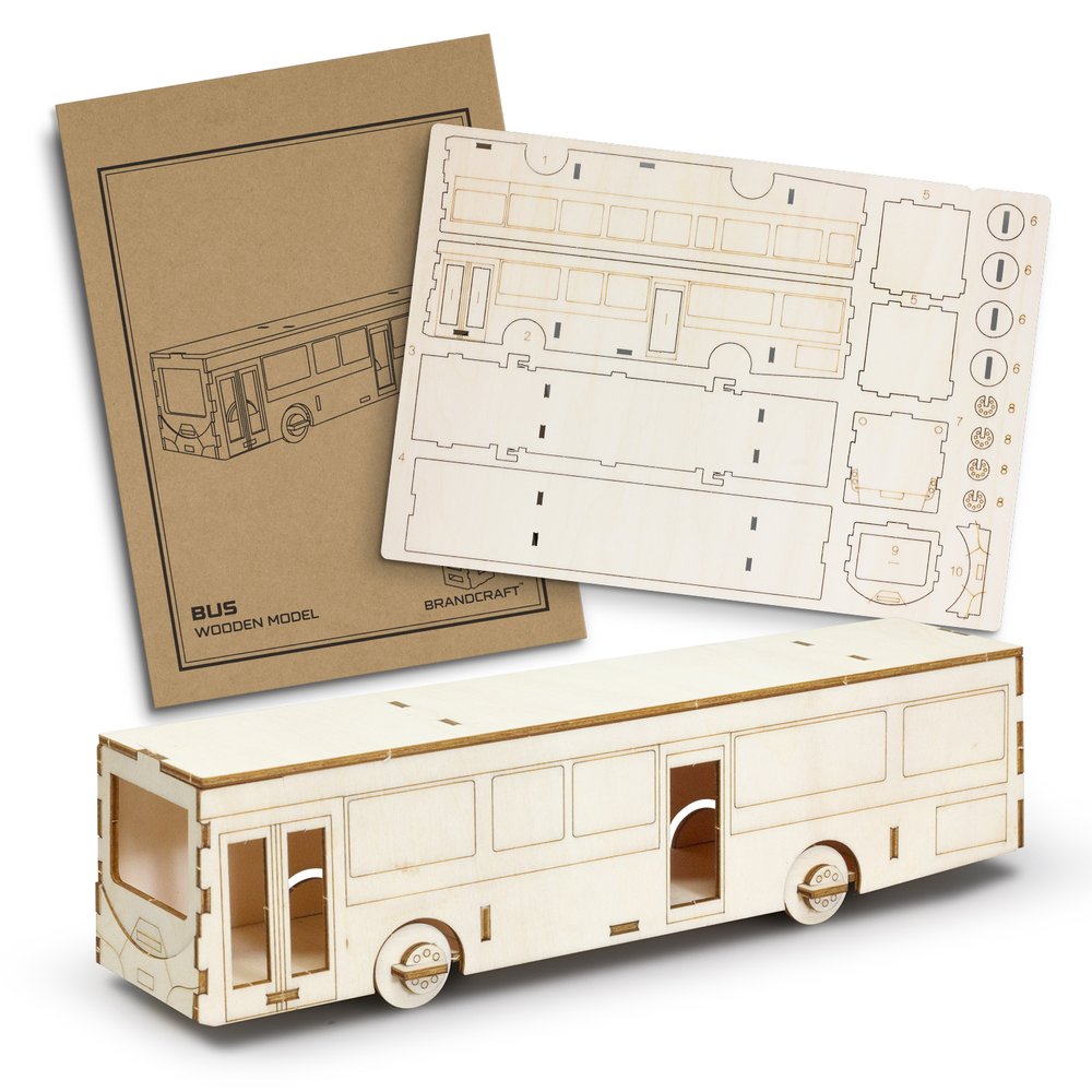 Lindenholz-Busmodell zum Selberbauen