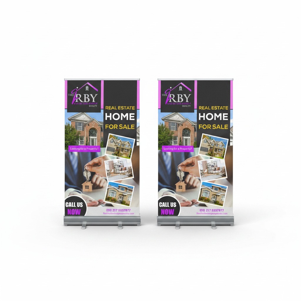 Premium Roll-Up Banner — für Shopping Center zugelassen