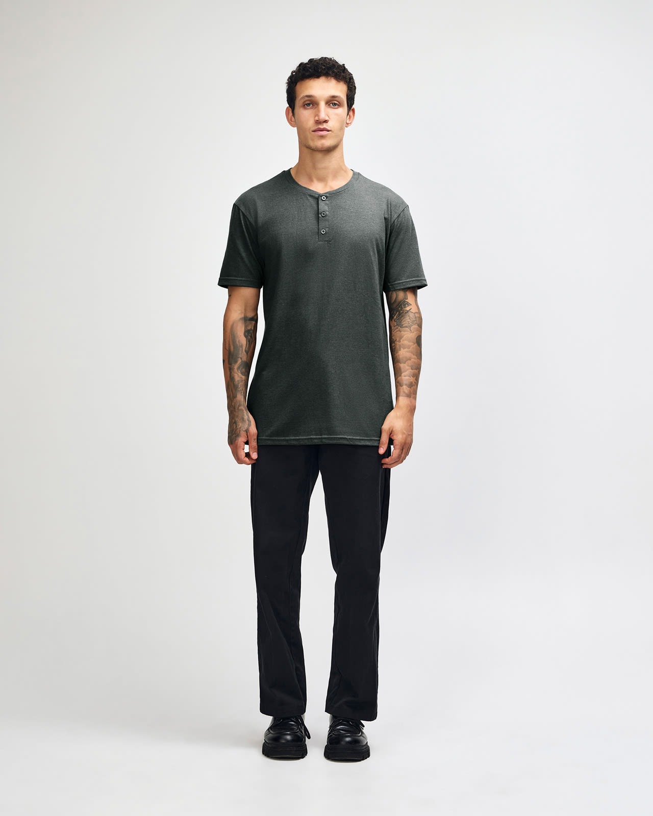 American Apparel CVC Unisex Henley T-Shirt