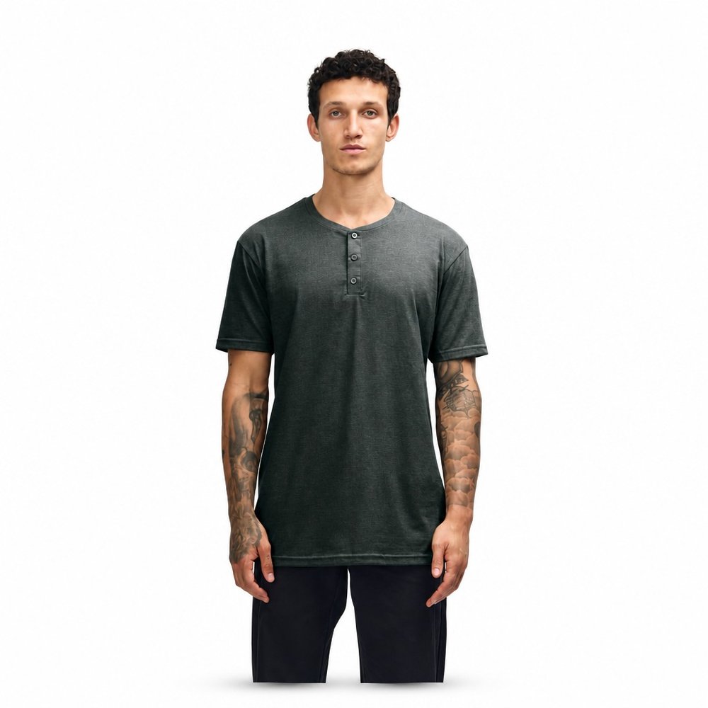 American Apparel CVC Unisex Henley T-Shirt
