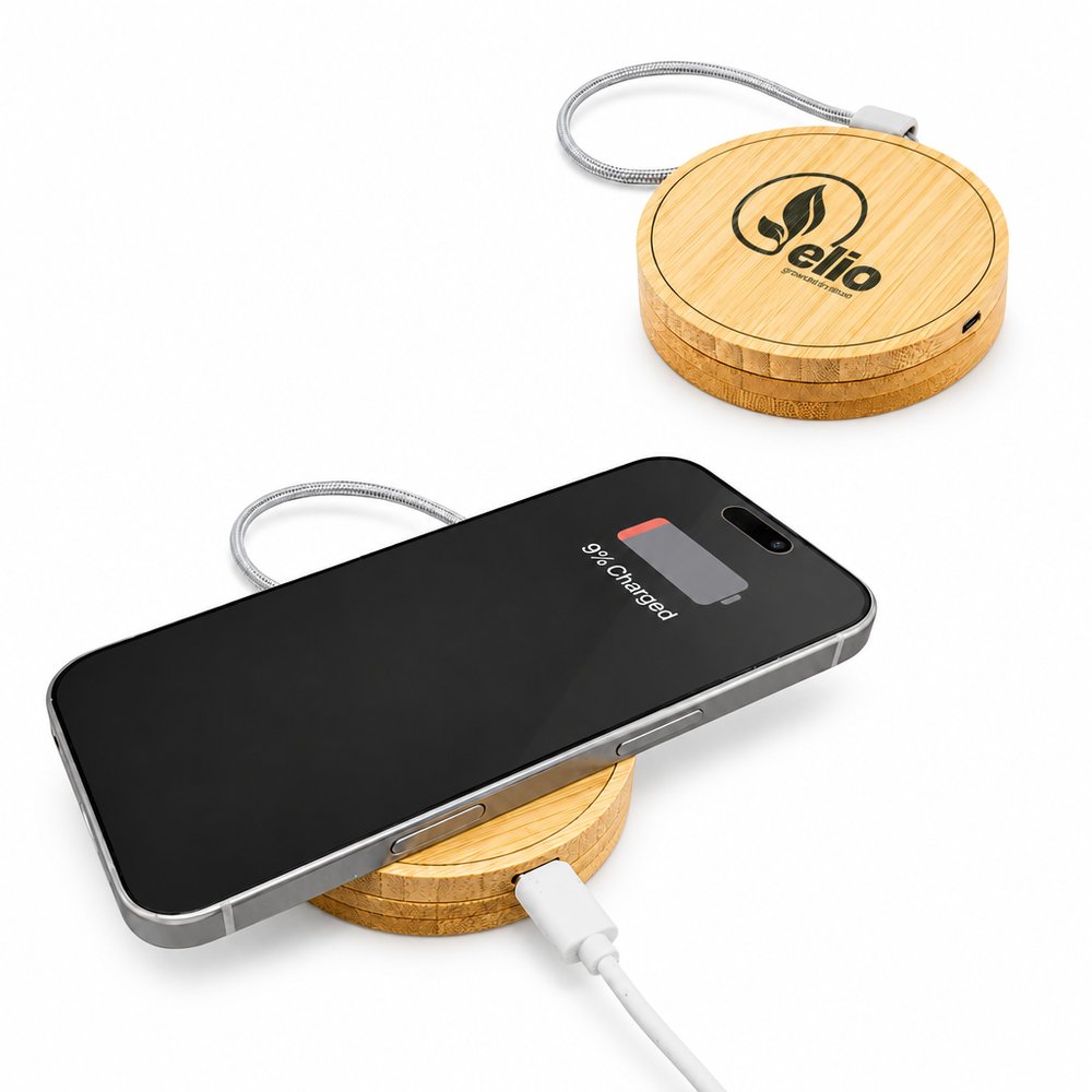 Reveal Circle Wireless-Charger-Set aus Bambus