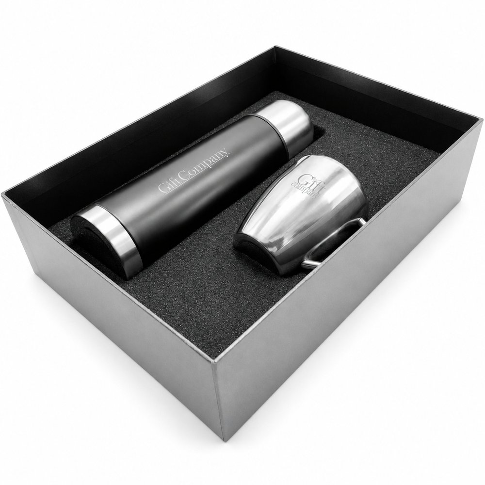 Compana Thermosflasche & Becher Geschenkset