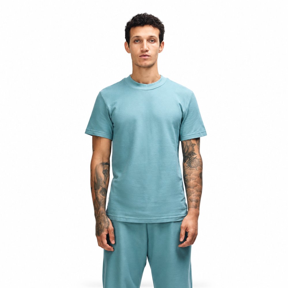 American Apparel Unisex Piqué T-Shirt mit Stehkragen