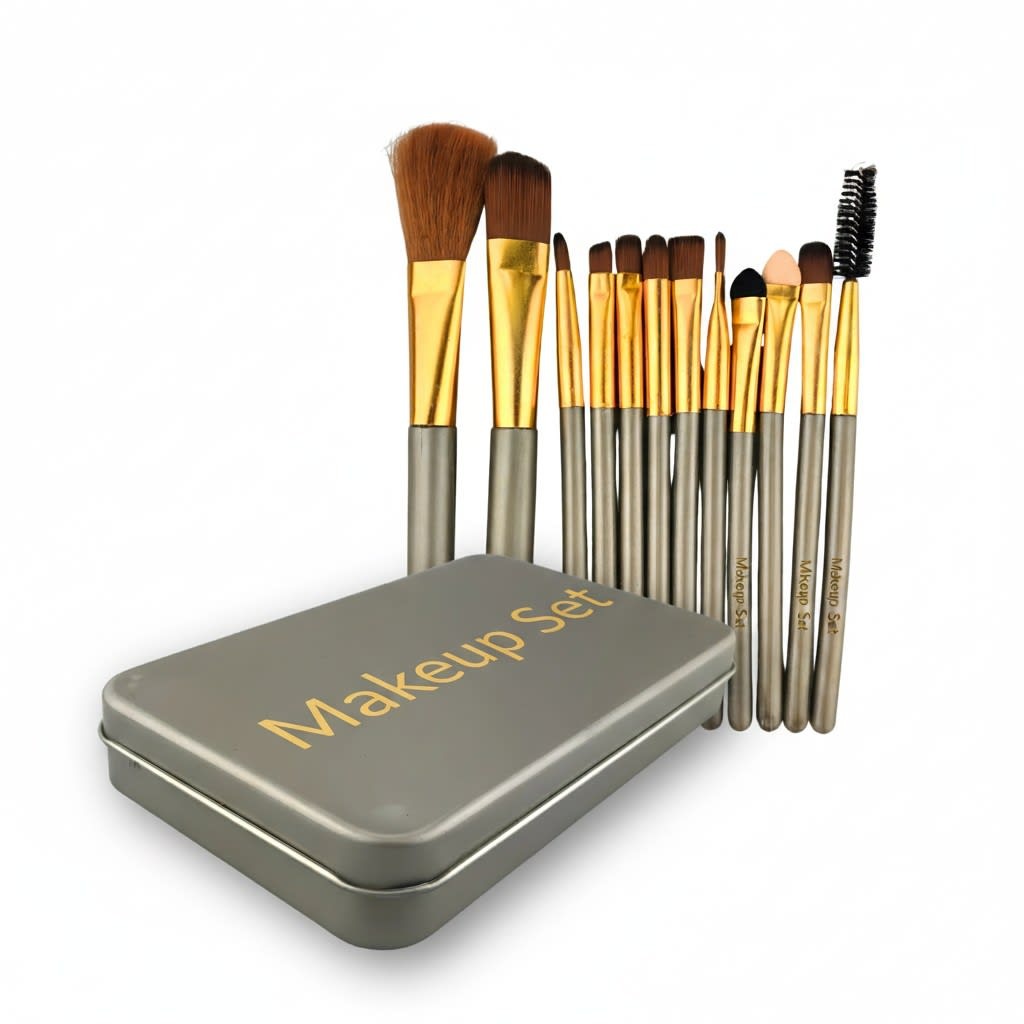 Zwölfteiliges Pinsel-Set in Metalldose