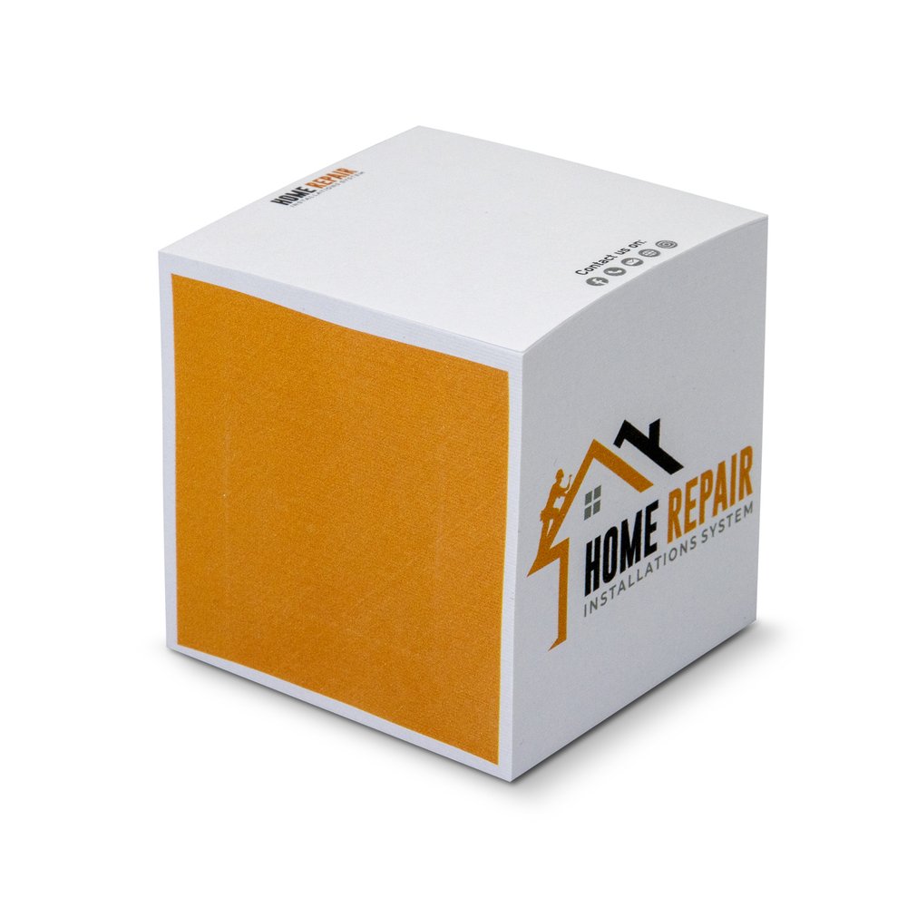 Klebezettel-Würfel mit Geschenkbox