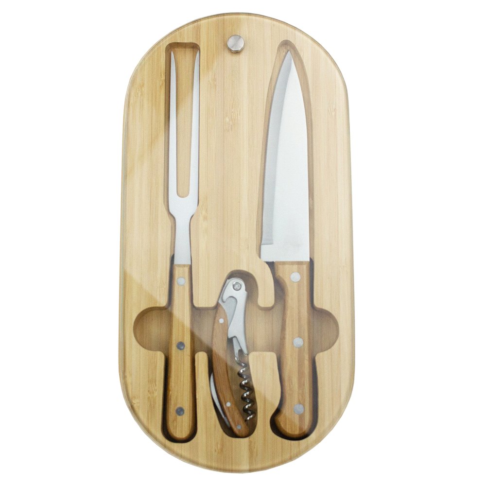Trekk Käsebrett-Set Bambus Oval