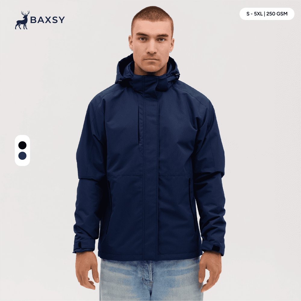Baxsy Utility-Jacke mit abnehmbarer Kapuze