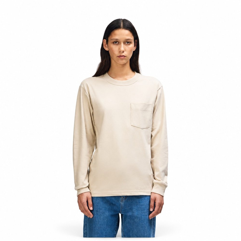 American Apparel Super Heavyweight Langarm-Shirt mit Brusttasche 9410