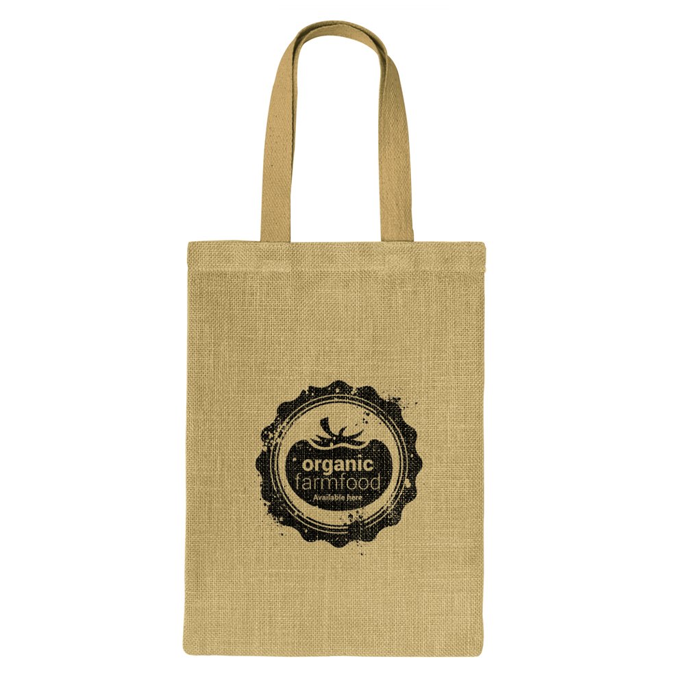 Natur-Jute-Tasche mit Baumwollgriffen