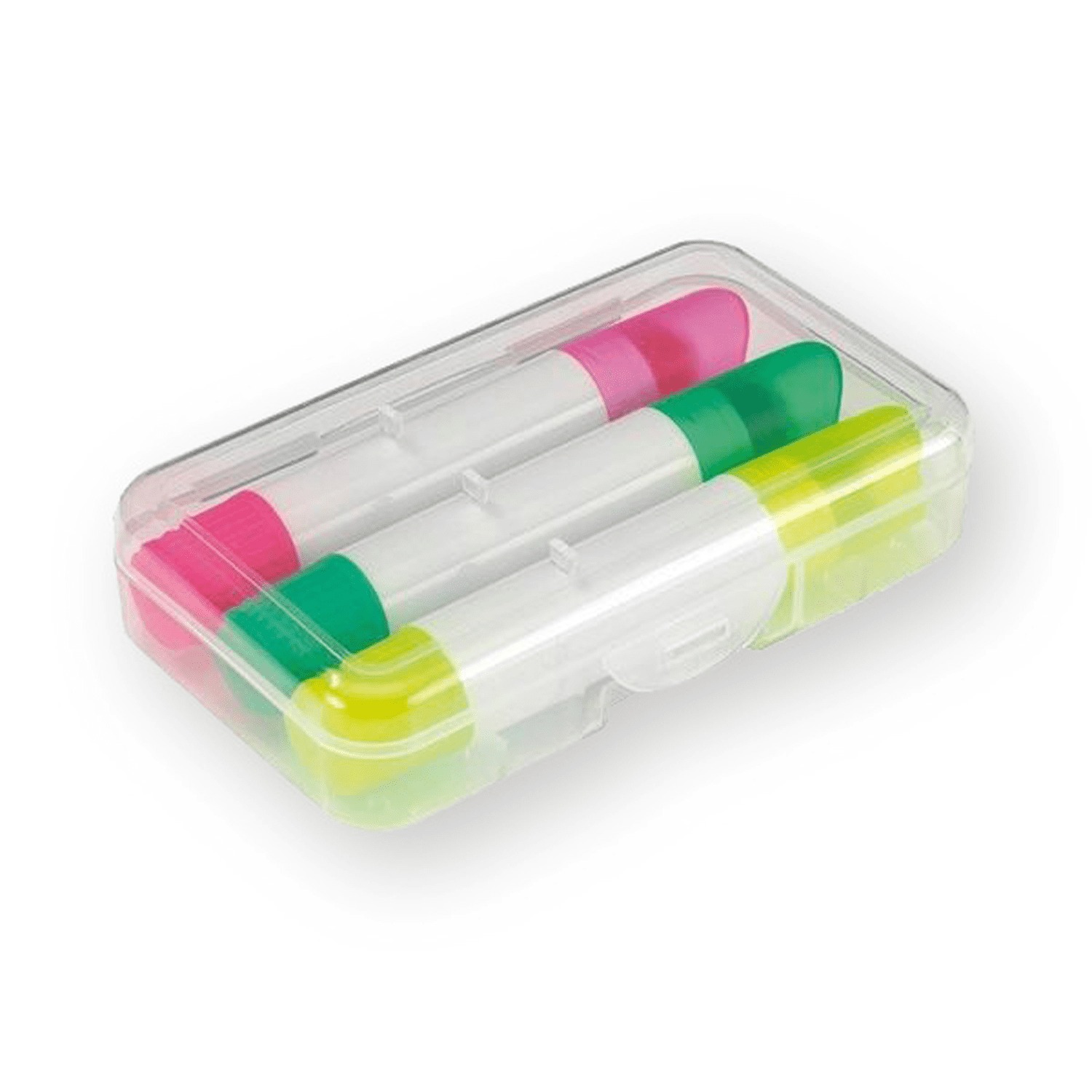 Wachs-Textmarker-Trio im Klarsichtetui