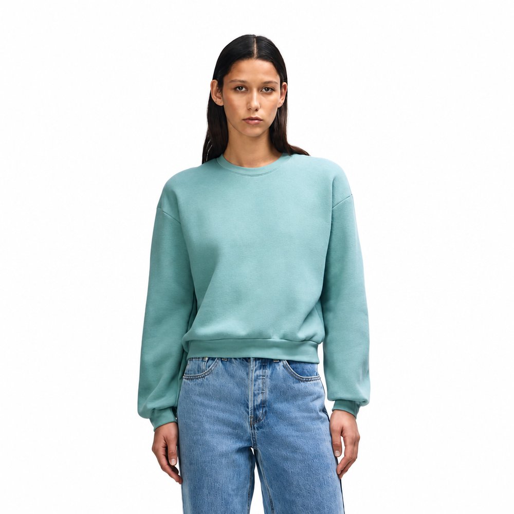 American Apparel Reflex Fleece Damen Cropped Rundhals-Sweatshirt