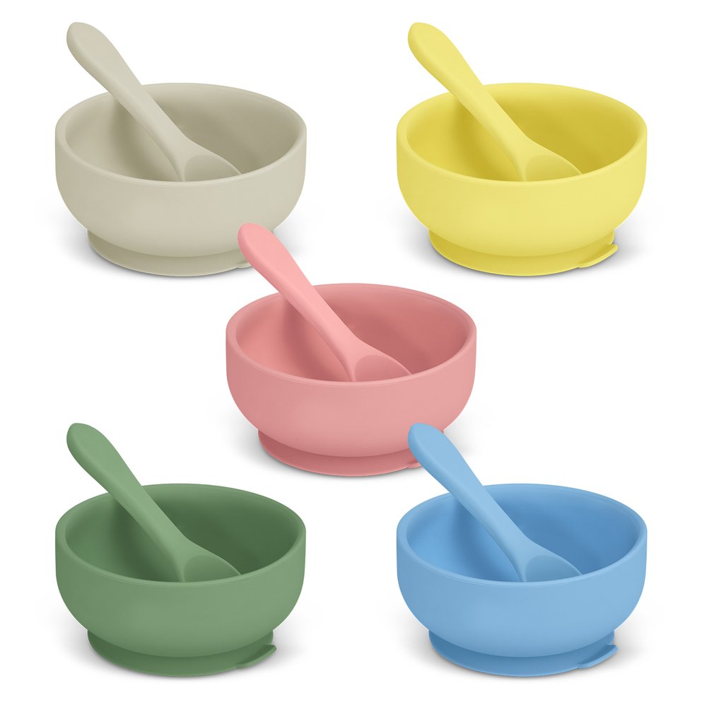 Silikon-Saugnapf-Schüssel & Löffel-Set für Kleinkinder
