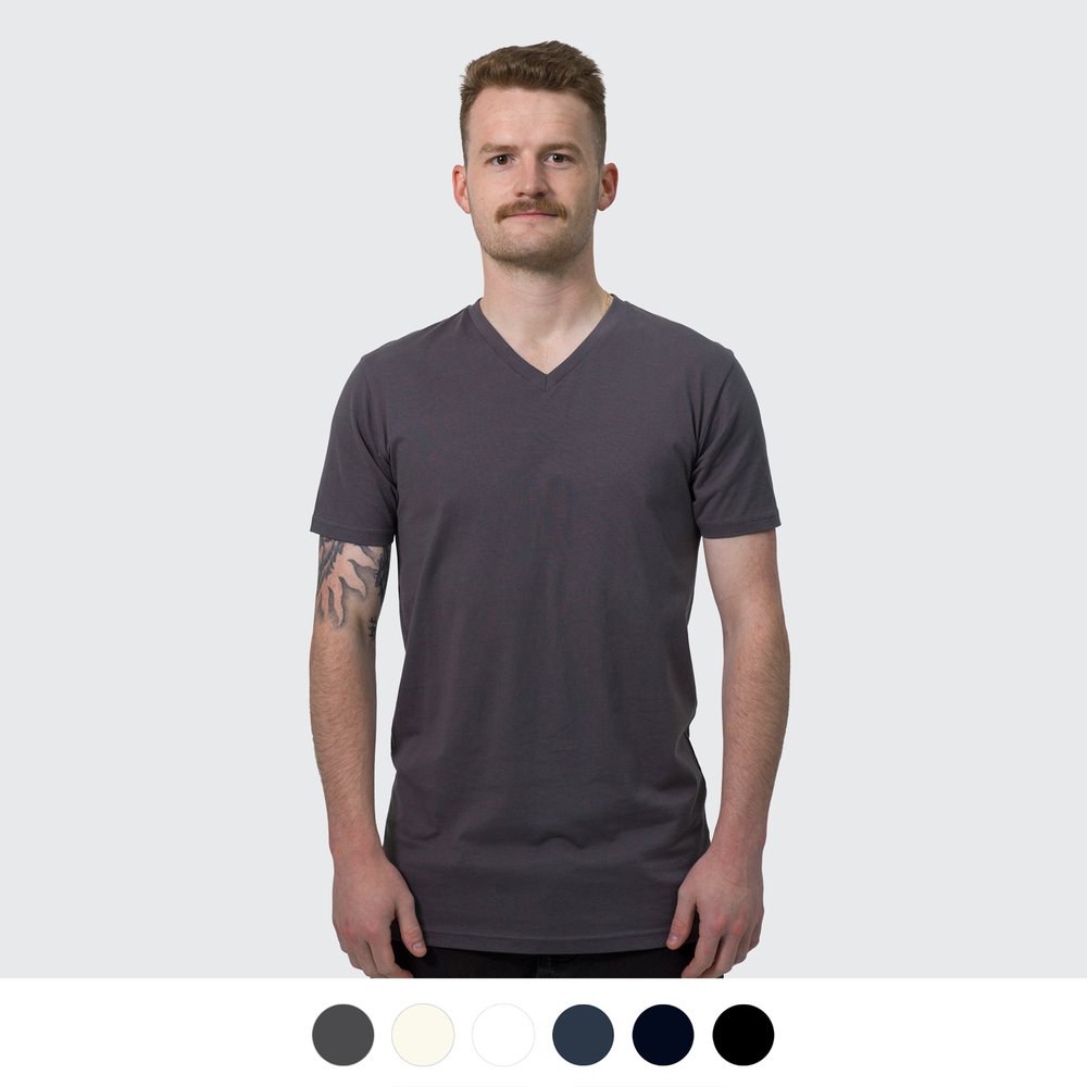 Viva Herren V-Ausschnitt T-Shirt aus Baumwolle
