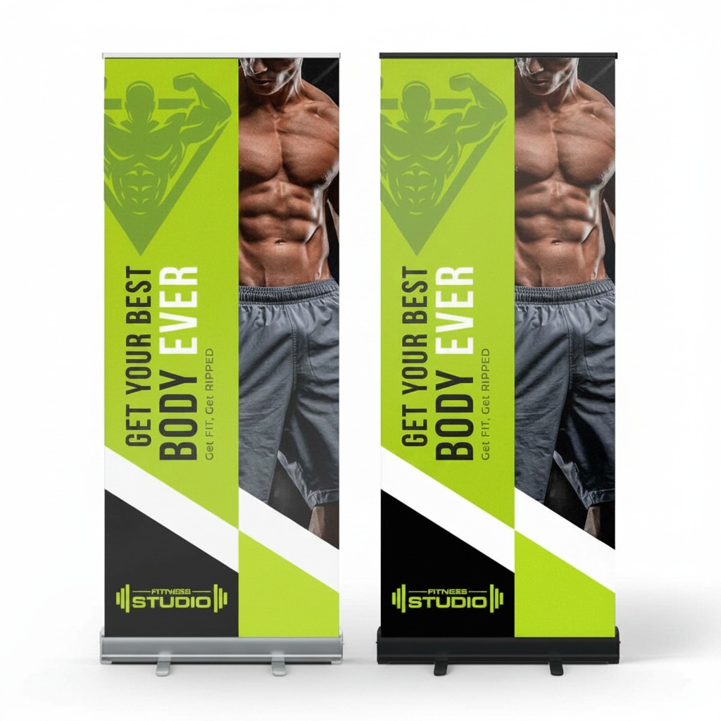 Premium Roll-Up Banner — Blockout-Satin