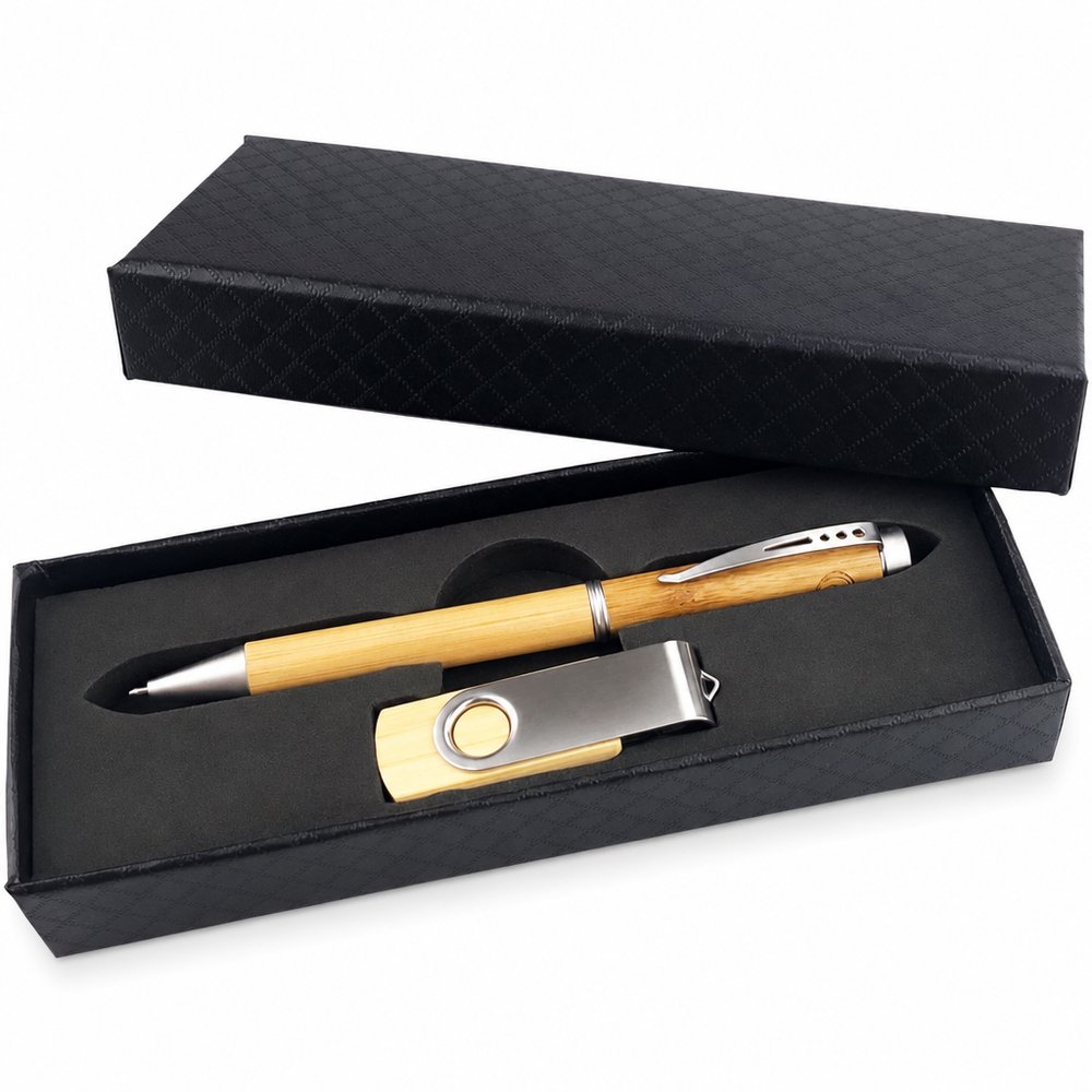 Dotti Geschenkset mit Bambus-Stift und USB