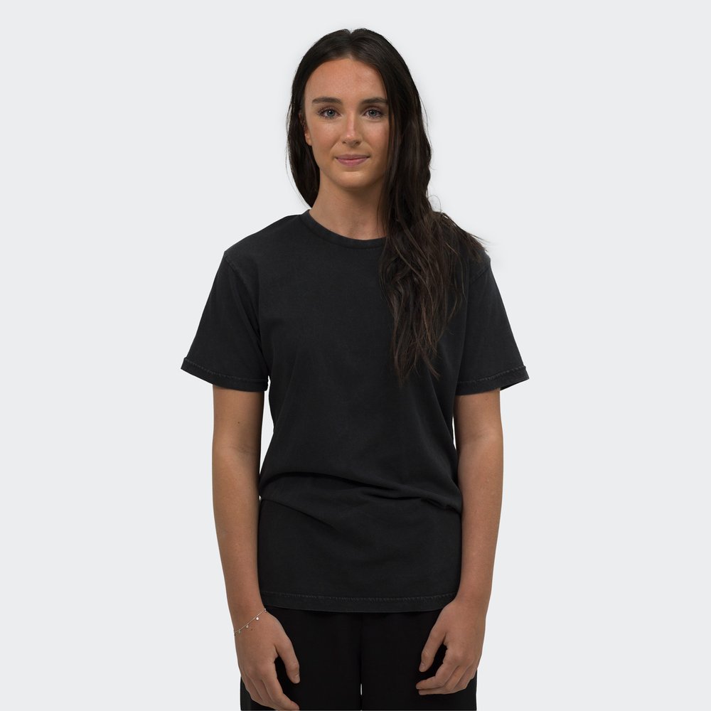 Acid-Wash Baumwoll-T-Shirt Unisex